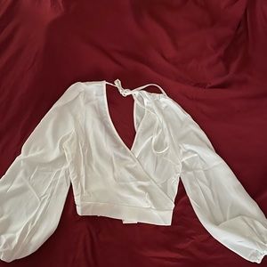 Sleeve wrap crop top